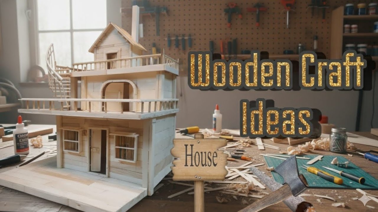 Wooden Crafts | Ice Cream Stick Miniatures | Handmade Craft Ideas