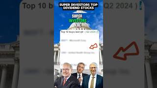 Top 3 Dividend Stocks Super Investors Are Buying NOW!