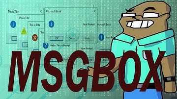 Msgbox y todos los tipos que existen en Excel VBA