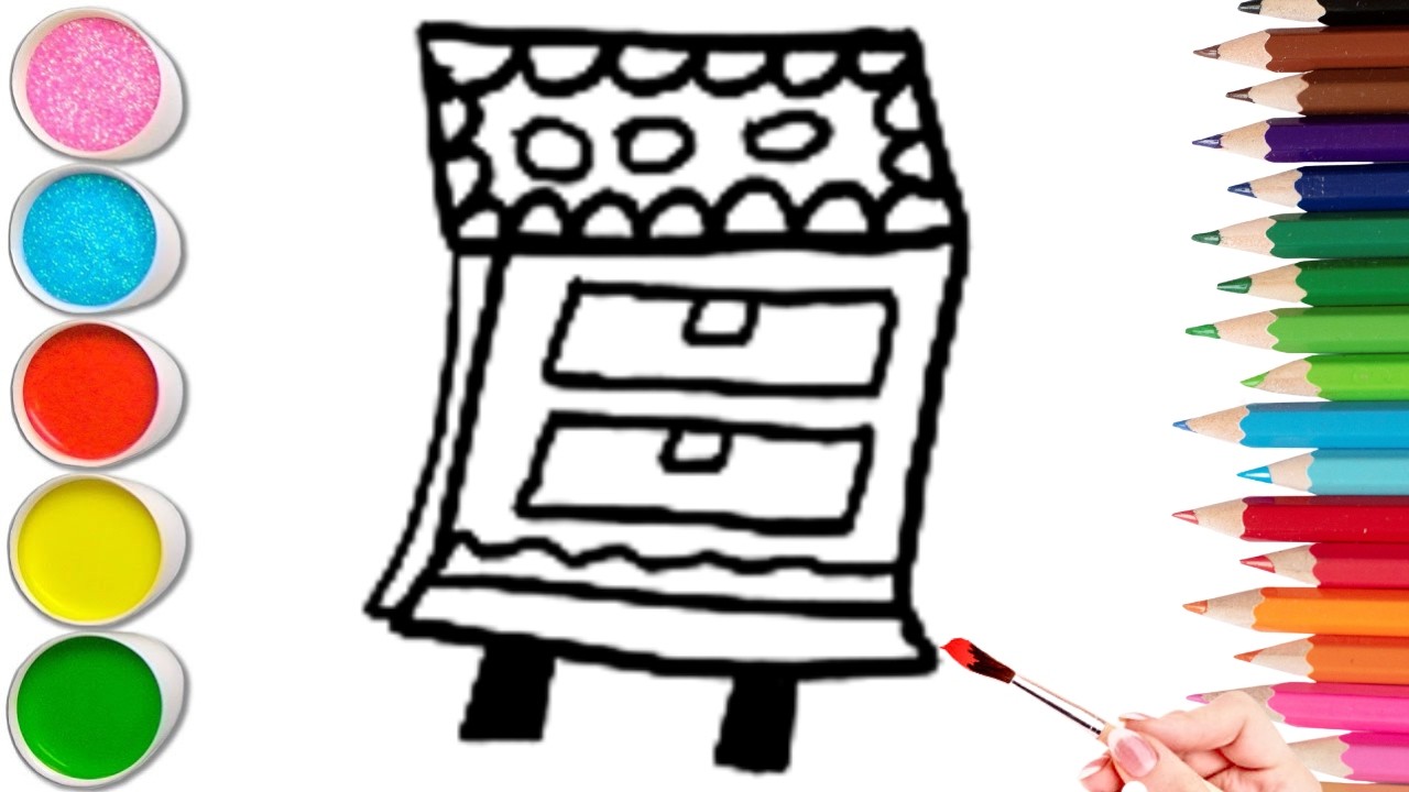 How To Draw cute Table Drawing, Painting & Coloring For Kids and Toddlers_🌈🎨 🐋