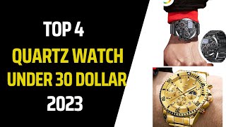 TOP 4 QUARTZ WATCH UNDER 30 $-Original Brand Classic Waterproof Stainless Steel with Date Business