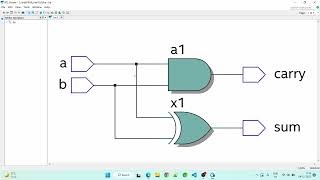 Design a Half Adder using Verilog #quartus