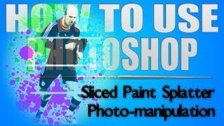 How to use Photoshop - Slicing paint splatter effect (Photomanipulation)