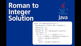 Detailed Leetcode problem 13 romanToInteger | Java Information