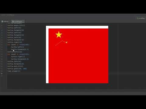 Python draws the USSR Flag