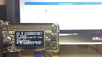RaspPi Zero + SSD1306 OLED configured as TTY display device.