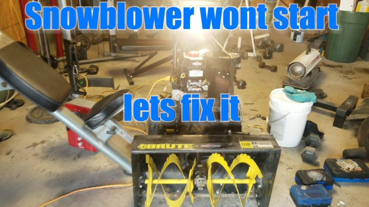 Snowblower won't start - YouTube