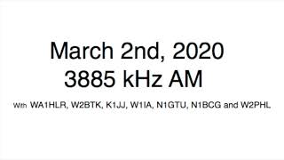 3885 kHz AM March 2nd, 2020 - Homebrew 810 Mishap! with WA1HLR W2BTK K1JJ W1IA N1GTU N1BCG W2PHL 3885 Khz Live Stream The Ham Radio 75m Am Calling Frequency W2phl