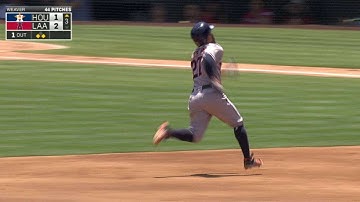 HOU@LAA: Altuve plates Springer on a triple to right