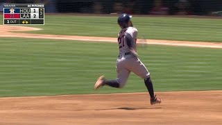 HOU@LAA: Altuve plates Springer on a triple to right