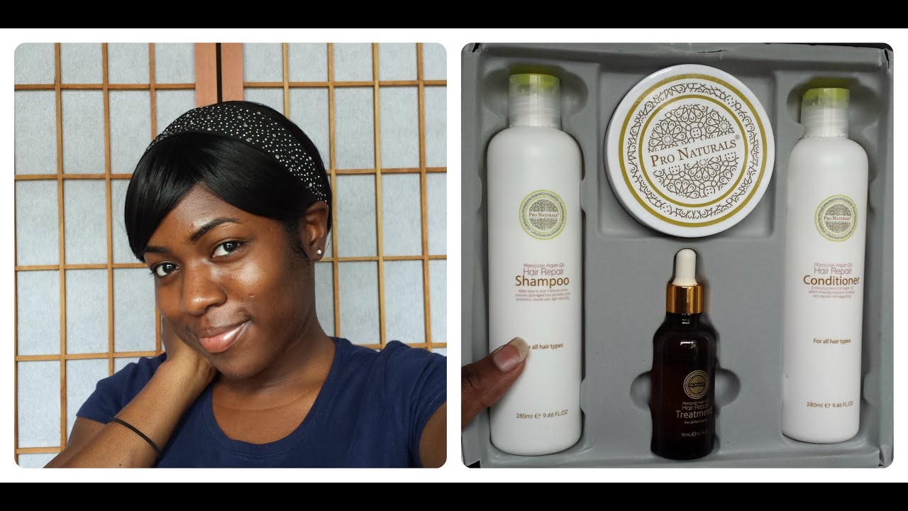 Review Pro Naturals Moroccan Argan Oil Hair Repair System Youtube