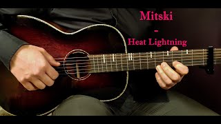How to play MITSKI HEAT LIGHTNING Acoustic Guitar Lesson Tutorial