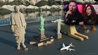 Сравнение самых высоких статуй | Tallest Statue Size Comparison |  РЕАКЦИЯ