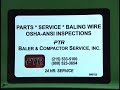 Baler Safety Video by PTR Baler and Compactor Company