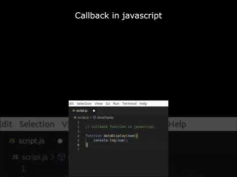 callback function in