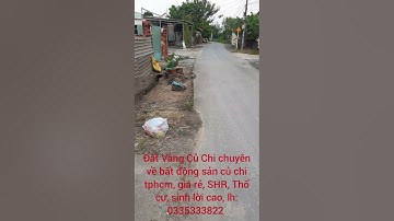 Bán đất Tân Thạnh Đông huyện Củ Chi, đường 46,#Dt:100m2 có 90m2 thổ cư, SHR, giá 1,95tỷ