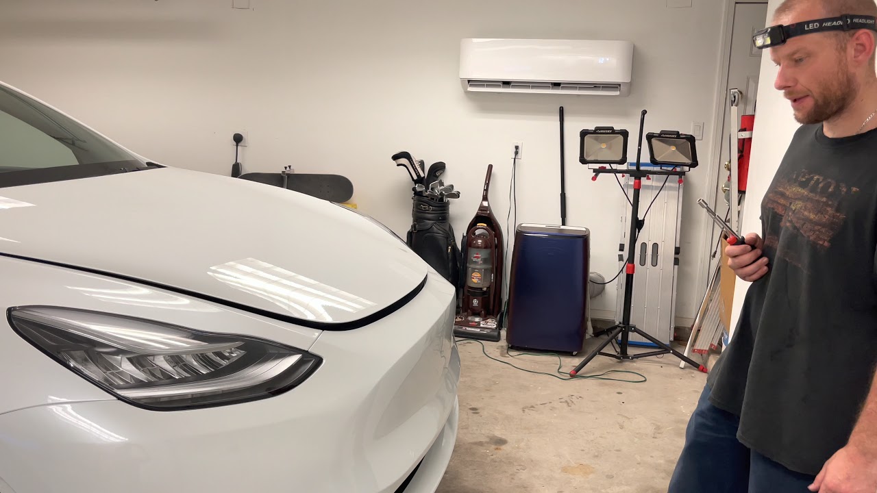 How to remove Front Grille Mesh from Tesla Model Y 