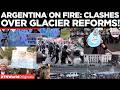 "WATER OVER GOLD!" Police Clash With Protesters Over Milei’s Glacier Law, Thousands Rally