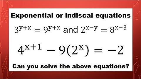 Indices|Exponential Equations|Part 3 - Lesson 9of9