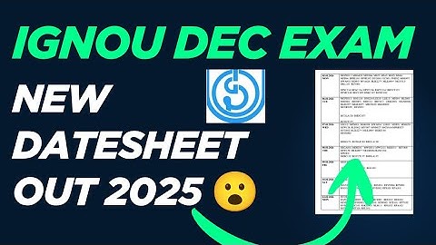 IGNOU December 2025 Revised Datesheet Release 😮 Must Watch | IGNOU Exam Datesheet 2025