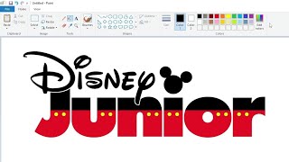 How to draw the Disney Junior logo using MS Paint | How to draw on your computer