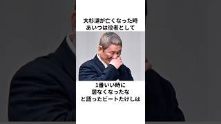 「番組の収録中大杉漣の訃報を知った」ビートたけしに関する雑学#shorts #芸能人 #芸人 #雑学