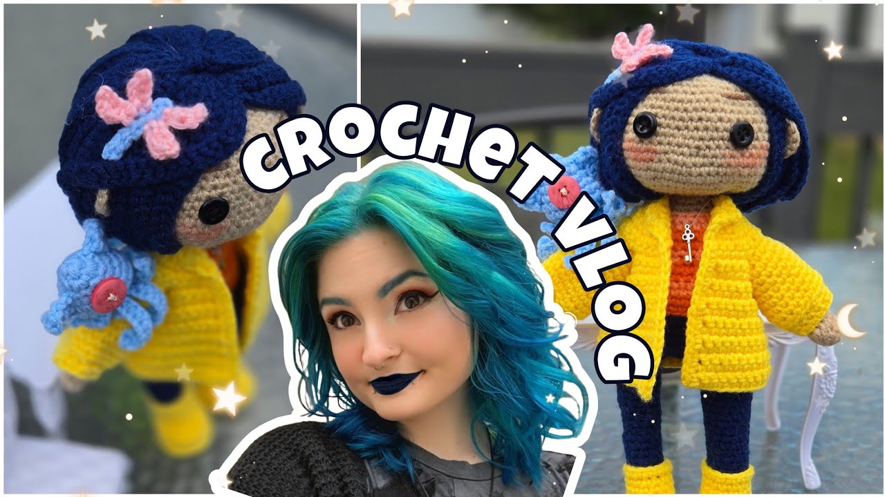 halloween crochet vlog 💙✨🦑