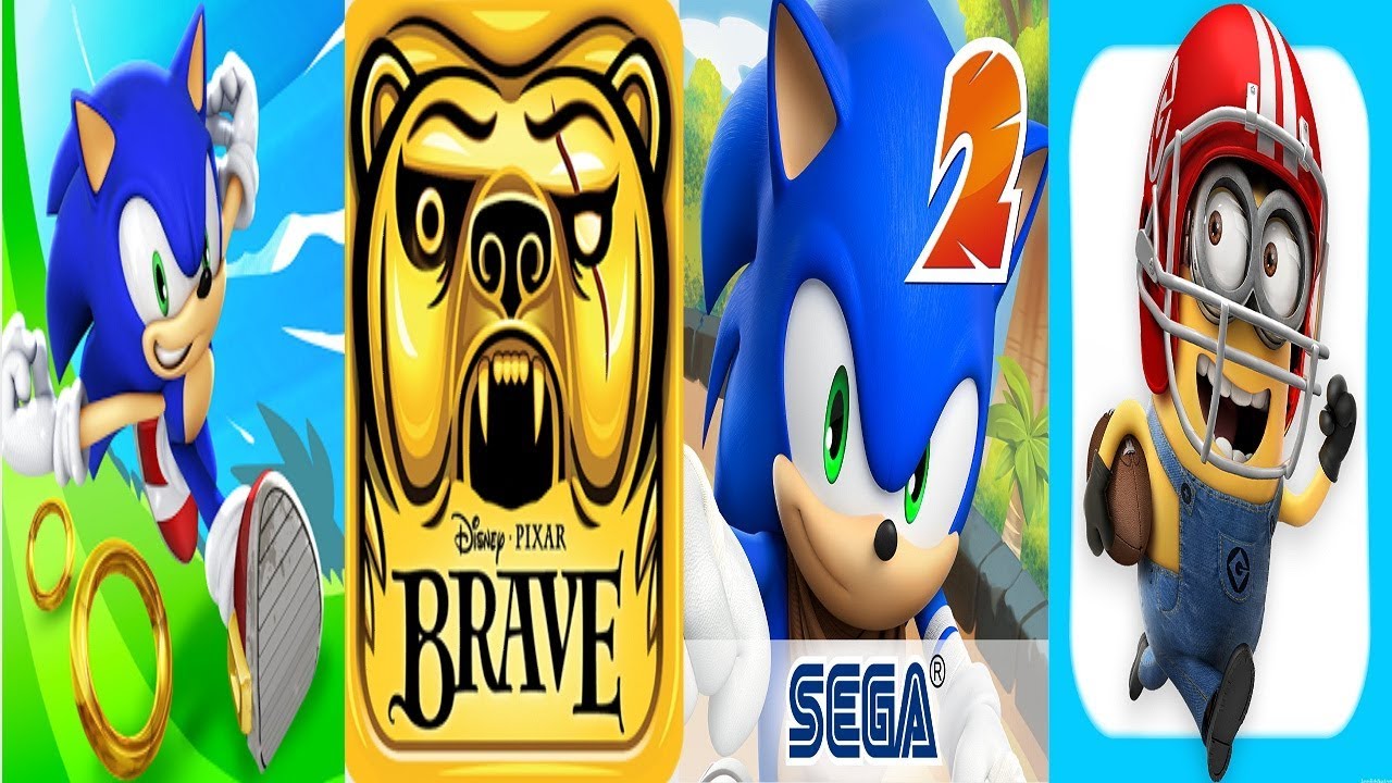 Sonic Dash VS Minion Rush VS Sonic Dash 2 VS Temple Run Brave | Android ...
