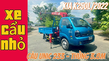 Xe KIA K250L gắn cẩu Unic 233 đời 2022 - Thùng dài 3.8m