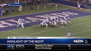 WLKY Highlight of the Night: Highlands' Tayden Lorenzen scores game-winning extra point