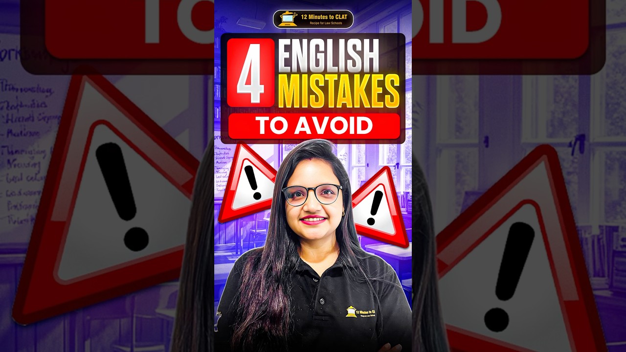 4 Major Mistakes in English Language to Avoid | CLAT 2026 #shorts