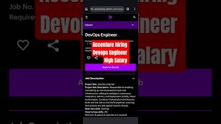 Accenture Hiring DEVOPS ENGINEER ###High Salary