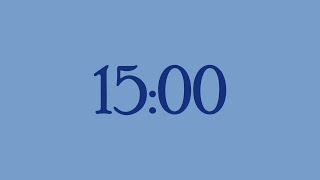15-Minute Countdown Timer | Dark Pastel Blue × Lapis Blue