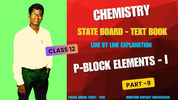 P-block elements - I part 9 | CHEMISTRY TN SCERT book | Tamil Explanation | State Board | NEET | JEE