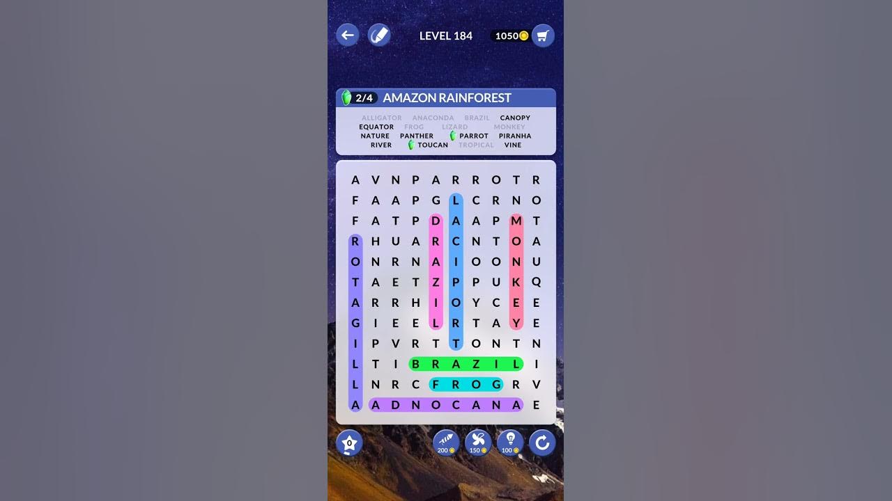 Wordscapes Search | Level 184 - YouTube