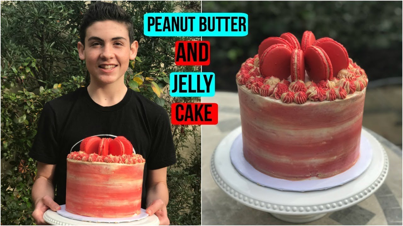 How To Make a PEANUT BUTTER and JELLY CAKE  | Baking with Ryan