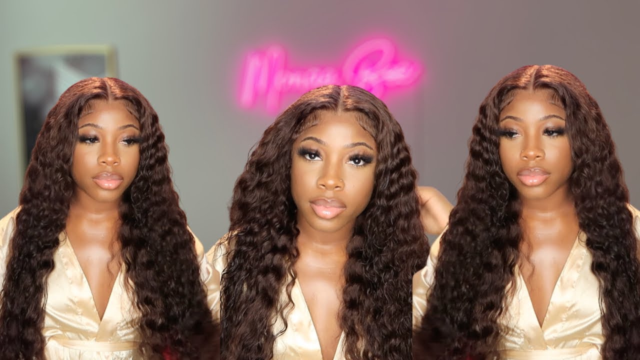Chocolate Brown Deep Wave Wig | Step by Step Tutorial | Hermosa Hair