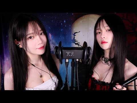 ASMR Sub Twin Ear Blowing Ear Suction Mouth Sounds For Instant Tingles