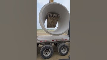Unloading concrete pipe
