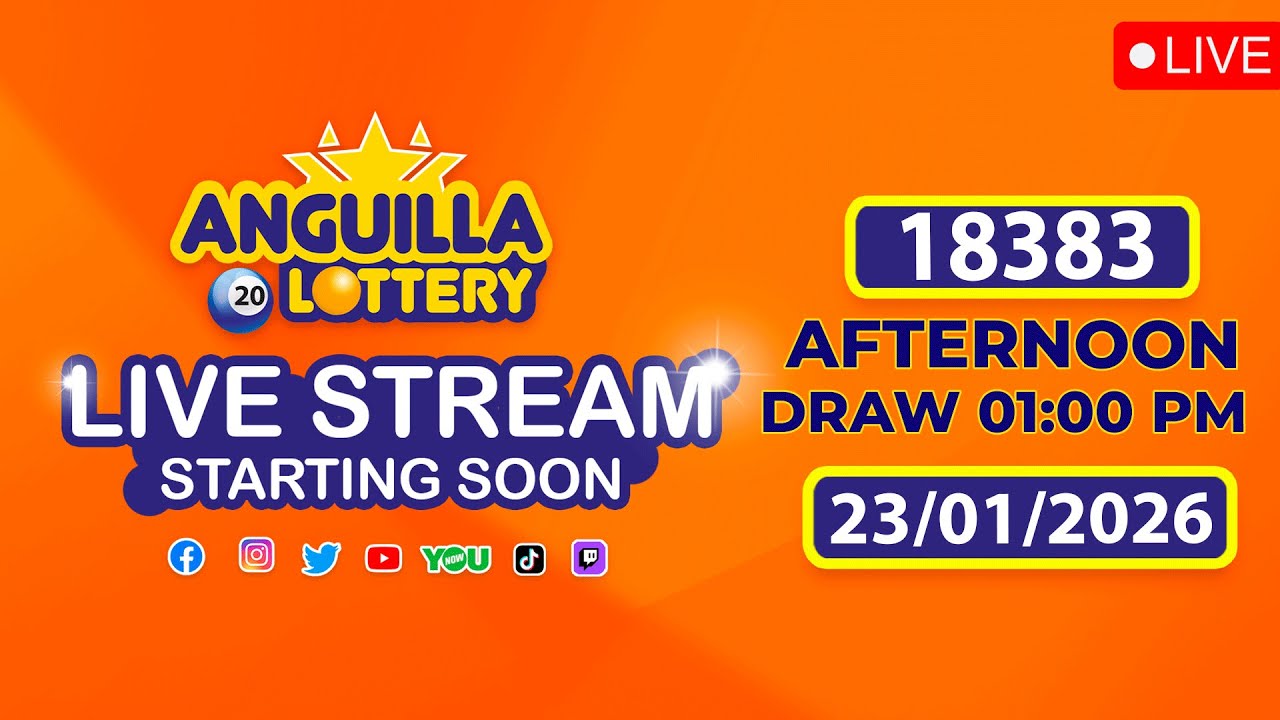 Emisión en directo de Madroka Anguilla Lottery, LTD 18383