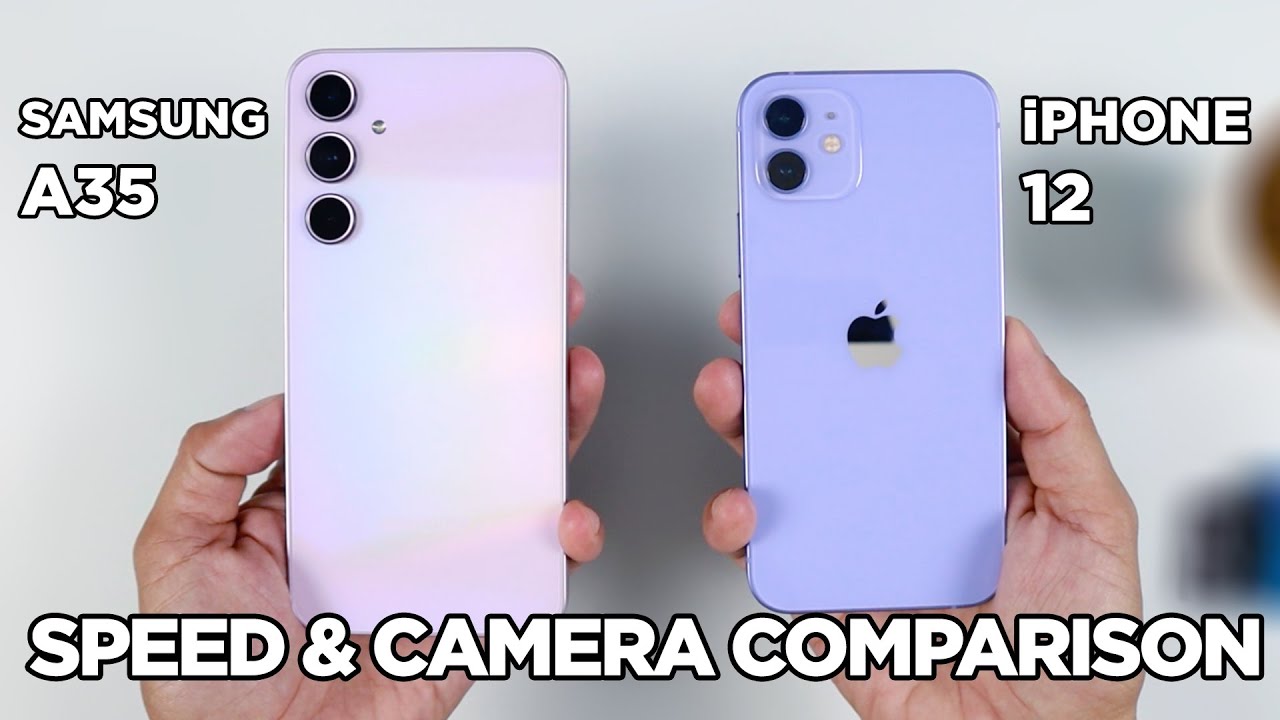 iPhone１２ Samsung A35 vs iPhone 12 SPEED TEST & CAMERA Comparison | Zeibiz