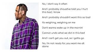 Chris Brown - Undecided (Lyrics)