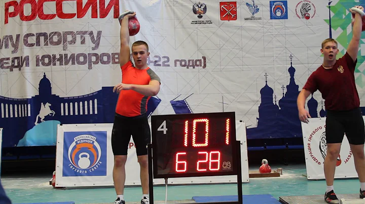 Vladimir Feschenko. Snatch 107 reps (32kg) Russian KB junior's champ 2017