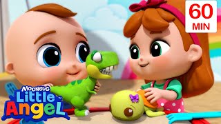 Sharing Is Caring (Good Manners) | Little Angel | Super Moms | Nursery Rhymes and kids songs 🌸