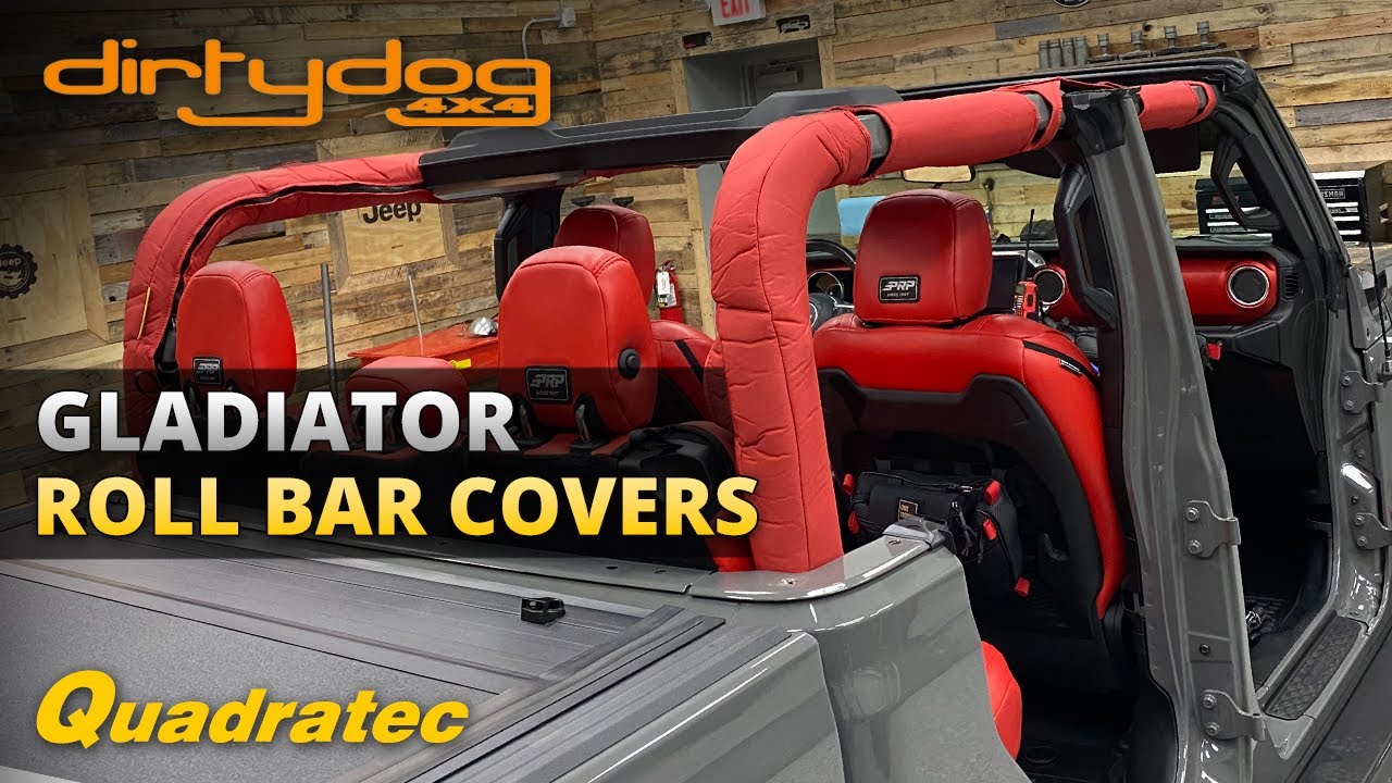 Dirtydog 4X4 Roll Bar Covers for 18-22 Jeep Wrangler JL Unlimited