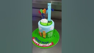 #Numberblocks cake for  5th birthday 💙💚💛 best cake#short #viralvideo