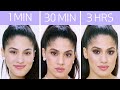 Getting Ariana Grande's Look in 1 Minute, 30 Minutes, and 3 Hours | Beauty Over Time | Allure