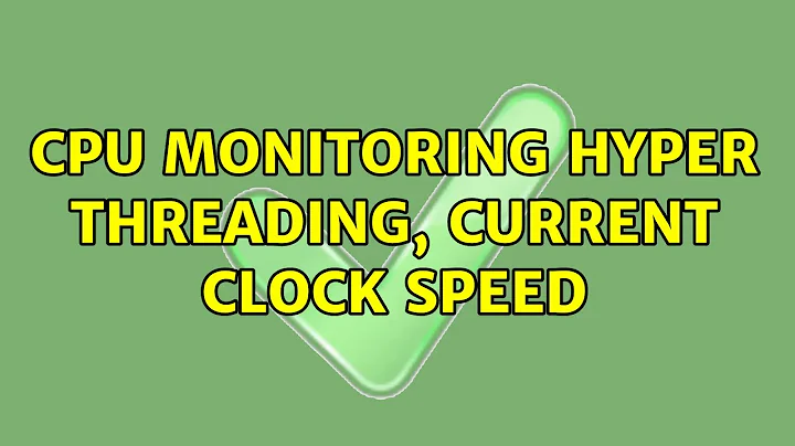 CPU monitoring: hyper threading, current clock speed (3 Solutions!!)