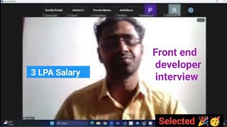 Fresher ReactJs Developer interview 2024 | must watch | fontend developer interview selected🎉🎉