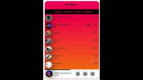 Music player using HTML, CSS, and JavaScript #html #css #javascript #coding